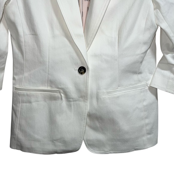 NEW NWT Cinq A Sept Khloe Denim Blazer Jacket White - Picture 5 of 11